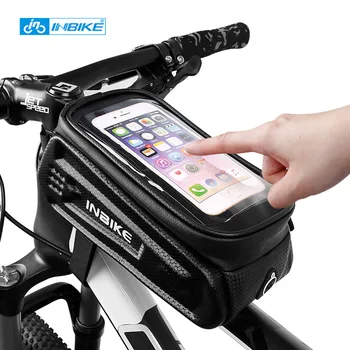 INBIKE Bisiklet Telefonu Çantası Yağmur Geçirmez Bisiklet Ön Çanta Dokunmatik Telefon Kılıfı Bisiklet MTB Bisiklet Üst Tüp Çanta Bisiklet Aksesuarları LXB112