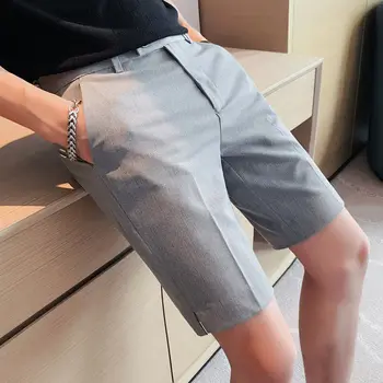 2023 Yaz Şort Erkekler Kore Moda Dipleri günlük pantolon Diz Boyu Streetwear Slacks Serin Moda Şort Nefes A43 1