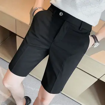 2023 Yaz Şort Erkekler Kore Moda Dipleri günlük pantolon Diz Boyu Streetwear Slacks Serin Moda Şort Nefes A43 2
