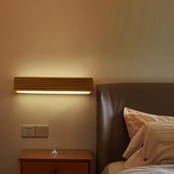 Iskandinav Japon tarzı ahşap iç duvar lambası modern minimalist duvar lambası başucu lambası yaratıcı oturma odası yatak odası AC220V