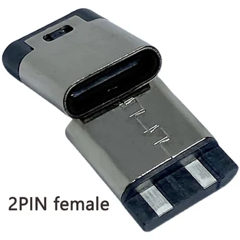 10-20 adet / grup mikro usb Jack 3.1 Tip-C 2pin 2 çekirdekli kaynak teli dişi konnektör Cep Telefonu şarj portu Şarj Soketi 5