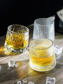Kalınlaşmış dönen kristal cam şarap bardağı ıns rüzgar İskandinav viski bardağı yaratıcı kişilik yabancı şarap kadehi cam