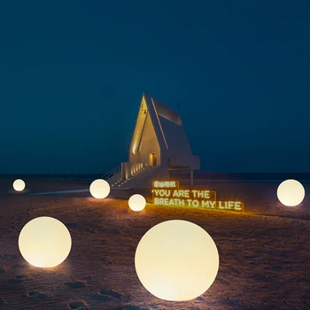 Su geçirmez çim lambası Açık küresel lamba Peyzaj top lamba LED Işıklı top lamba Bahçe Dekoratif Lamba Topu Zemin Lambası