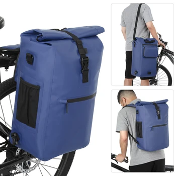 3-in-1 Su Geçirmez Bisiklet Pannier Bisiklet Arka Raf Çantası Sırt Çantası omuzdan askili çanta Açık Bisiklet Commuting sırt çantası