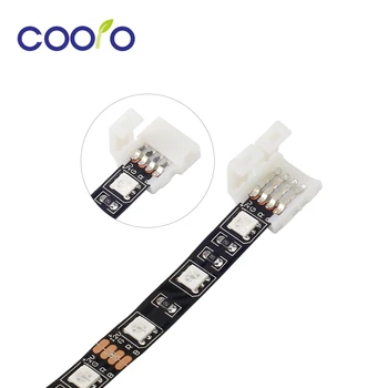5 adet / grup, 10mm 4pin LED şerit konektörü 5050 RGB LED şerit, ücretsiz lehim konektörü, Ücretsiz kargo