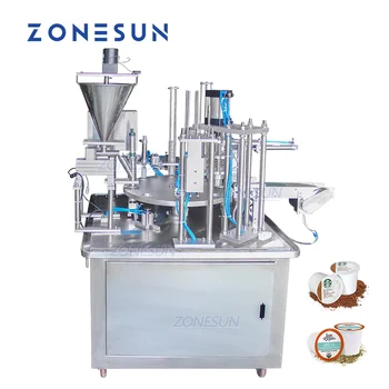 ZONESUN ZS-GF900C Otomatik dolum ve mühürleme Makinesi Pnömatik Döner Tip Su süt kupası Sıvı Kahve Yiyecek İçecek