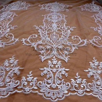 La Belleza 2 metre yeni kordon düğün tarzı dantel fildişi gelinler dantel kumaş 105cm genişlik