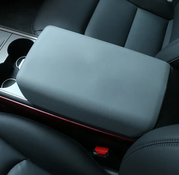 Araba Kol Dayama Kutusu Koruyucu Kapak TPE Yumuşak Kılıf Merkezi Konsol Koruyucu Ped Tesla Modeli Y Modeli 3 Aksesuarları Mat