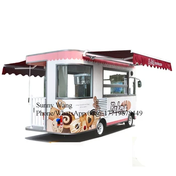 OEM Elektrikli Dört tekerlekli Mobil Hot Dog Gıda Kamyon Yemek Arabası BARBEKÜ Kahvaltı Gıda Aperatif Araba
