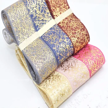ZY DIY Güzel 6 Renkler Bronzlaşmaya Hatları Baskılı Polyester Şerit DIY Dikiş İçin