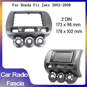 Araba Radyo Fasya HONDA Fit Caz 2002-2008 İçin manuel AC Stereo Ses Çerçeve GPS CD Çalar Paneli Çerçeve Takma Trim Kurulum