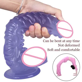 Toptan kadın büyük boy ve kalın özel şekilli hayvan simülasyon penis mastürbasyon cihazı alternatif yetişkin seks renkli 3