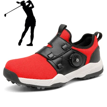 Kadın file sutyen Nefes Profesyonel Golf ayakkabıları Çim kaymaz golf ayakkabıları Açık Eğitim Golf yürüyüş ayakkabısı Bayanlar Golf ayakkabıları