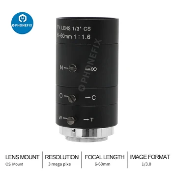 HD CCTV lens 3MP 6-60mm 1/3