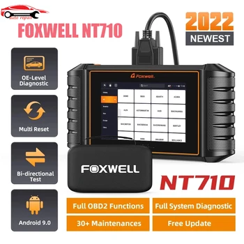 FOXWELL NT710 Tam Sistem OBD2 Araç Teşhis Araçları Çift Yönlü Test A / F Ayarlamak IMMO 30 + Sıfırlama Aktif Test OBD2 Otomotiv
