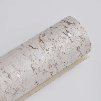 MYWIND 0.91 * 5.5 M/Rulo Bej Beyaz kapalı Gerçek Mantar Metalik Duvar Kağıdı Ev Dekorasyon İçin