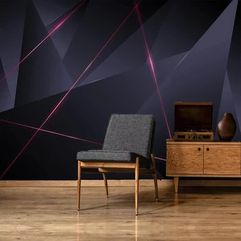 Özel duvar kağıdı 3D yaratıcı geometrik çizgiler Modern Minimalist soyut ışık lüks ev dekor arka plan duvar tablosu