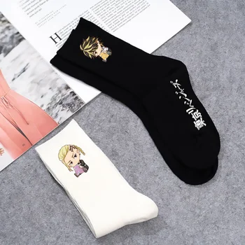 Tokyo Revengers Çorap Baskı Kadın Çorap Ekip Anime Pamuk Sox Japon Yumuşak Sevimli Sonbahar Kış Rahat Bayanlar Yürüyüş Uçuş