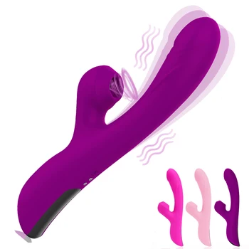Klitoral emme vibratör tavşan ısıtma yapay penis vibratör G noktası masaj klitoris Anal Plug stimülatörü yetişkin seks oyuncakları kadınlar için
