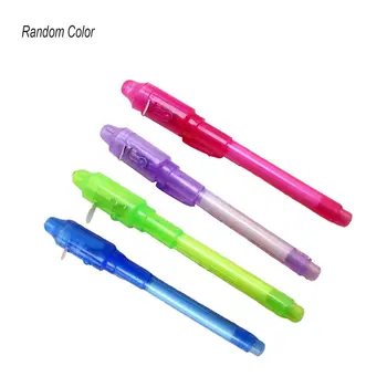 Aydınlık ışık kalem Büyük kafa UV Kontrol Para Çizim Sihirli Kalemler Oyuncaklar Çocuklar İçin UV Sihirli Mürekkep Lambası kalem Kırtasiye