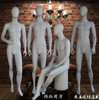 Yeni Stil Moda Erkekler Parlak Beyaz Manken Fiberglas Erkek Tam Vücut Manken Kafa Fabrika Doğrudan Satış