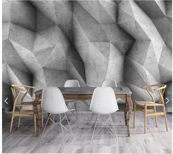 Özel 3D papel de parede, geometrik duvar doku fresk bar oturma odası kanepe zemin duvar ev dekor duvar kağıdı