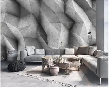 Özel 3D papel de parede, geometrik duvar doku fresk bar oturma odası kanepe zemin duvar ev dekor duvar kağıdı 2