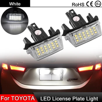 1 Çift Toyota Yaris Camry Corolla Prius Ractis Verso Yüksek Parlaklık Beyaz LED plaka aydınlatma ışığı Plaka Lambası