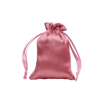 CBRL saten ucuz ipli çanta özelleştirilmiş takı çantaları toptan mini büzgülü torba takı hediye için saç bileklik tuvalet