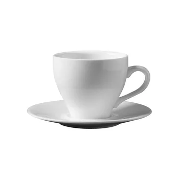 Beyaz Seramik Kahve Fincanı Ve tabağı seti Yaratıcı Basit Avrupa Aile Bar çaylı içecek Kahve Kupa Arkadaşlar Drinkware 4