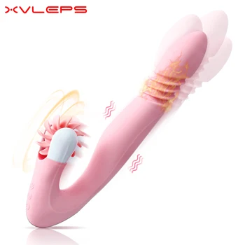 Xvleps Sokmak Dildo Vibratörler Kadınlar için Yetişkin Seks Araçları Kedi Yalama Oyuncak Klitoris Stimülatörü Kadın Masturbator Makinesi