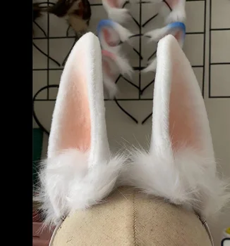 Yeni El Yapımı Çalışma Tavşan Tavşan Kulakları Saç Çember Cosplay Prop Cadılar Bayramı Noel Kostüm Aksesuarları