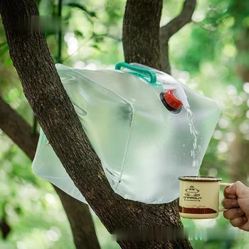 Açık 20L su torbası taşınabilir spor su torbası katlanabilir PVC kova kamp içme suyu su geçirmez kova çanta kamp güneş