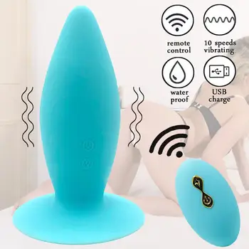Butt Plug 10 Hızları Kablosuz Uzaktan Su Geçirmez USB Şarj Edilebilir Pürüzsüz Güçlü Anal Vibratör Iyi Ürünler Seks Oyuncakları Yetişkinler için