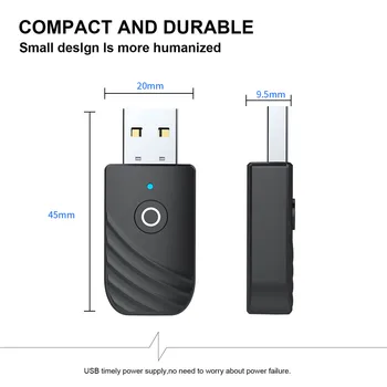 3 in 1 Kablosuz USB Bluetooth 5.0 Adaptörü Ses Alıcısı Verici 3.5 mm AUX adaptador TV pc bilgisayar Araba Aksesuarları 2