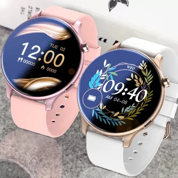 2022 Yeni Moda Bluetooth Çağrı Kadın akıllı saat Tam Ekran Dokunmatik Su Geçirmez akıllı bilezik nabız monitörü Bayan Smartwatch