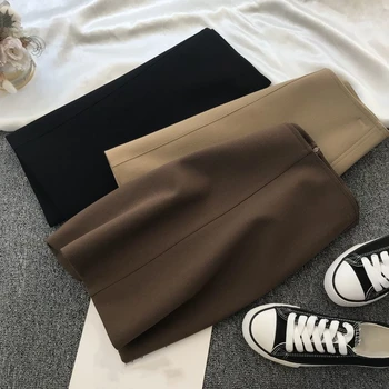 Kadınlar Casual Slim Mini Etek Bayanlar Yaz Sonbahar Moda Kore Harajuku Yüksek Bel A-Line Katı Etek Tatlı Ofis Streetwear