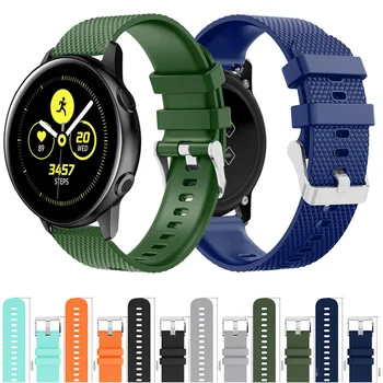 20mm saat kayışı Kayışı Samsung dişli S2 klasik / dişli spor silikon saat kayışı, ticwatch 2 / E yedek saat kayışı bilezik
