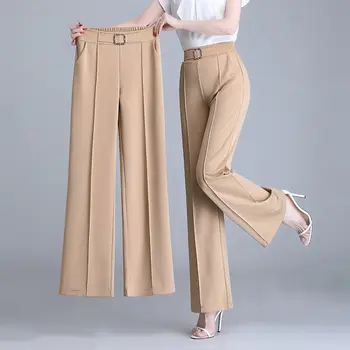 Kadın Yüksek Bel günlük giysi Pantolon Geniş Bacak Kore Tarzı Bahar 2022 Bayan Moda Calça Kentsel Streetwear Y2k Yeni Temel