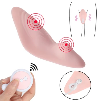 Uzaktan Kumanda Giyilebilir Görünmez Klitoris Stimülatörü Vibratör 10 Frekans Strapon Klitoris Vibratör Kadınlar için Seks Oyuncakları Masturbator