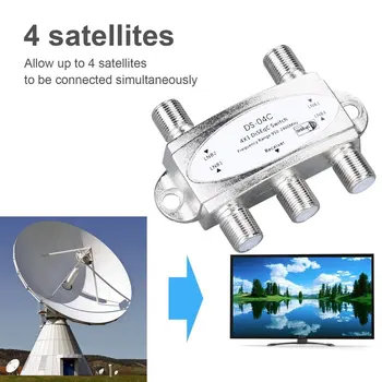 X 1 Diseqc 4 yollu Geniş Bant Anahtarı DS-04C Yüksek İzolasyon Bağlantı 4 uydu antenleri Dijital 4 LNB Uydu Alıcısı için ONLENY 2