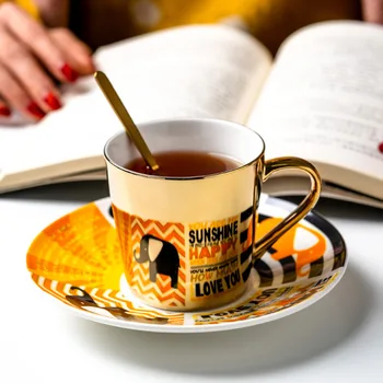 Yansıma kahve kupalar ayna cam çay su bardak yaratıcı Drinkware seramik kupa kupa