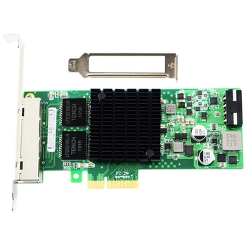 Gigabit Ethernet Yakınsak Ağ Adaptörü İle I350AM4 Çip, PCI-E X4 Sunucu NIC Endüstriyel Kamera Makinesi Görüş T4