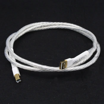 Hifi 1 adet bağlantı USB kablosu ile B kaplama altın bağlantı USB ses dijital kablo