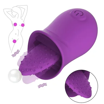 10 Titreşim Modu Dil Cinsel Vibratör Silikon Su Geçirmez Titreşimli Bayanlara Seks Oyuncak Yetişkin Klitoris Vajina G-spot Stimülatörü