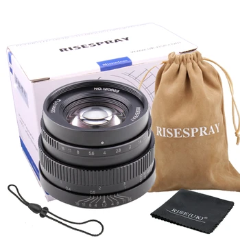 RISESPRAY 35mm F1. 2 Ana Lens Sony E-montaj için M4 / 3 Fuji XF APS-C Kamera Manuel Aynasız Sabit odak lensi A6500 J