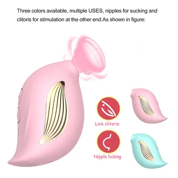 Nuanqin Robin Kuş Silikon Vibratör Klitoris Emme ve G-spot Uyarıcı Seks Oyuncak Kadınlar için 2