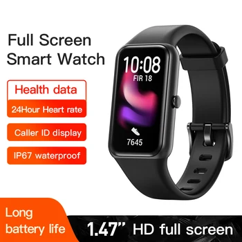 Akıllı saat 1.47 HD EKG PPG Su Geçirmez Spor akıllı bilezik Smartwatch Kadınlar için Kan Basıncı Kan Oksijen Kalp Hızı İzle Erkekler