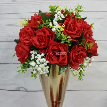SPR Yeni!! düğün yol kurşun gül çiçek şamdan masa centerpiece çiçek dekorasyon Ücretsiz kargo