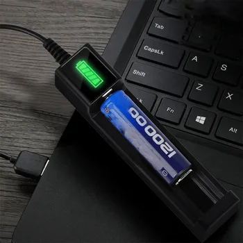 Evrensel USB pil şarj cihazı adaptörü Akıllı Hızlı Şarj USB Şarj Edilebilir lityum pil şarj cihazı Bağımsız Adaptör 1 Yuvası